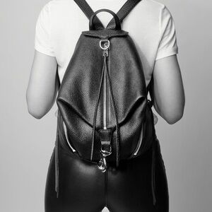 Rebecca Minkoff Julian Backpack - black leather with gold hardware